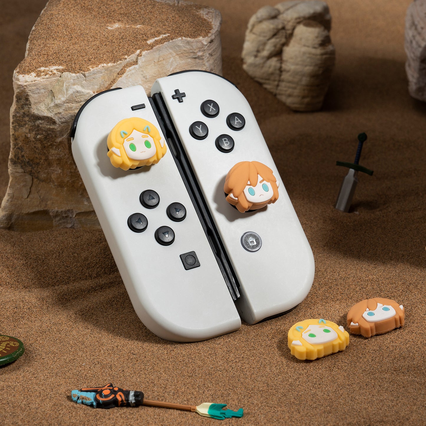 The Legend of Zelda Theme Nintendo Switch/Switch OLED/Switch Lite 4 PCS Luminou Grips Joystick Caps
