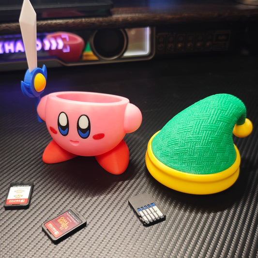 Kirby Switch game card storage box, can accommodate 10 game cards/SD cards and 4 TF cards