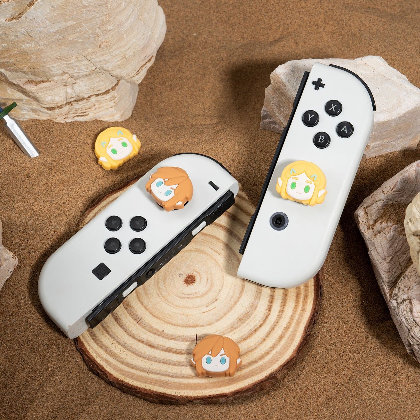 The Legend of Zelda Theme Nintendo Switch/Switch OLED/Switch Lite 4 PCS Luminou Grips Joystick Caps