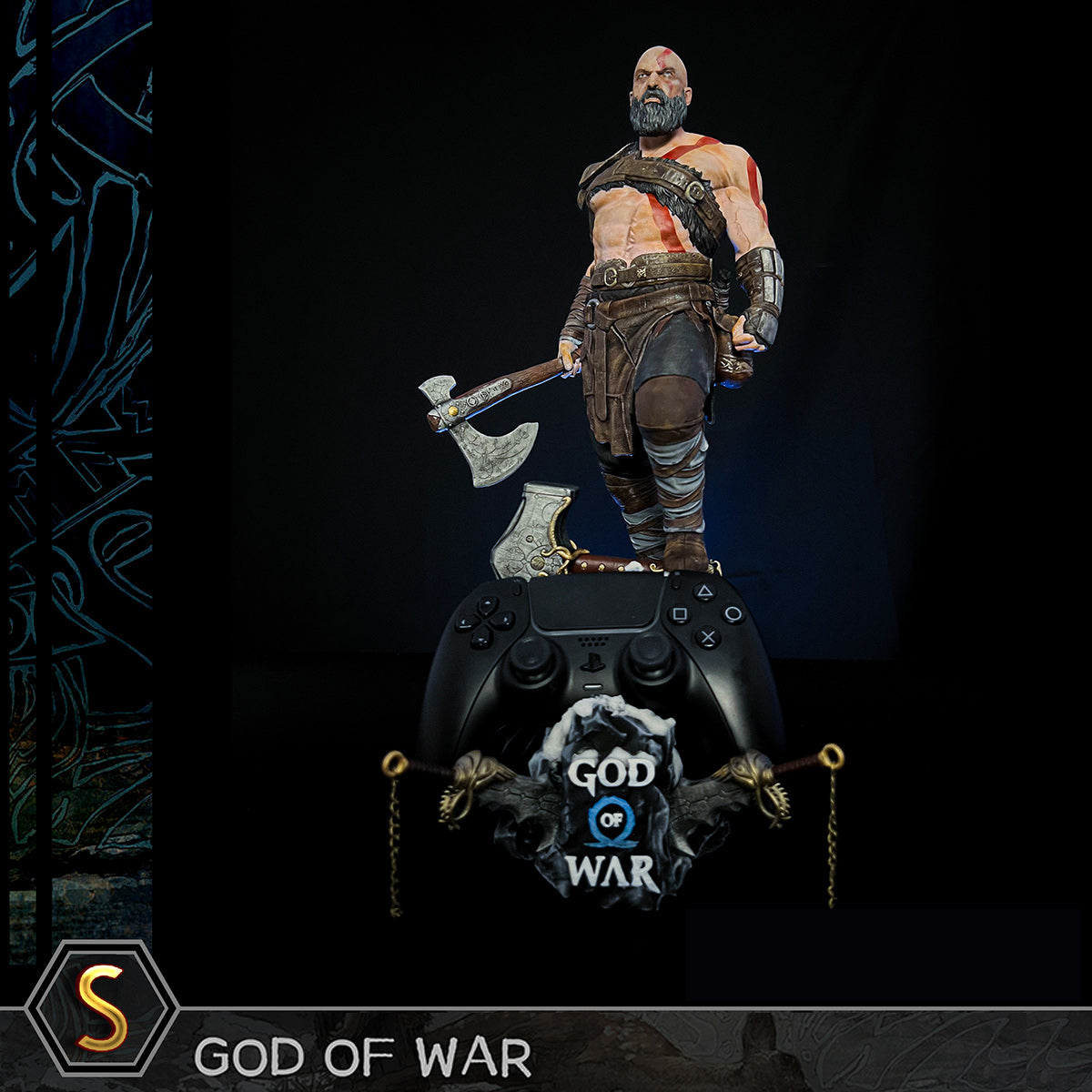 God of War Garage Kit Model Playstation 4/5, XBOX Game Controller Bracket