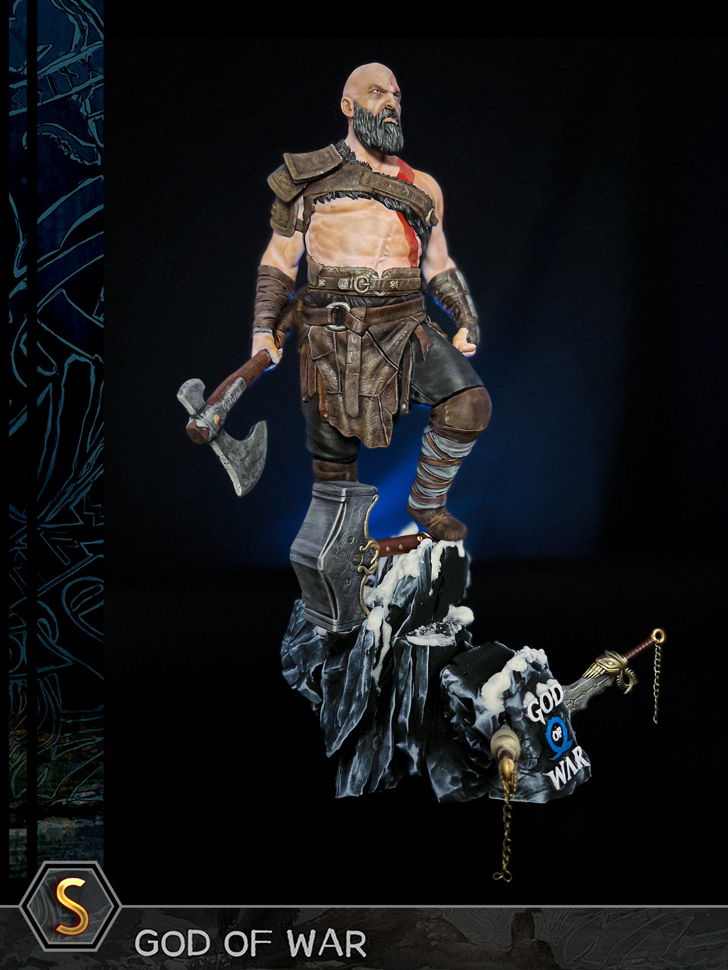 God of War Garage Kit Model Playstation 4/5, XBOX Game Controller Bracket