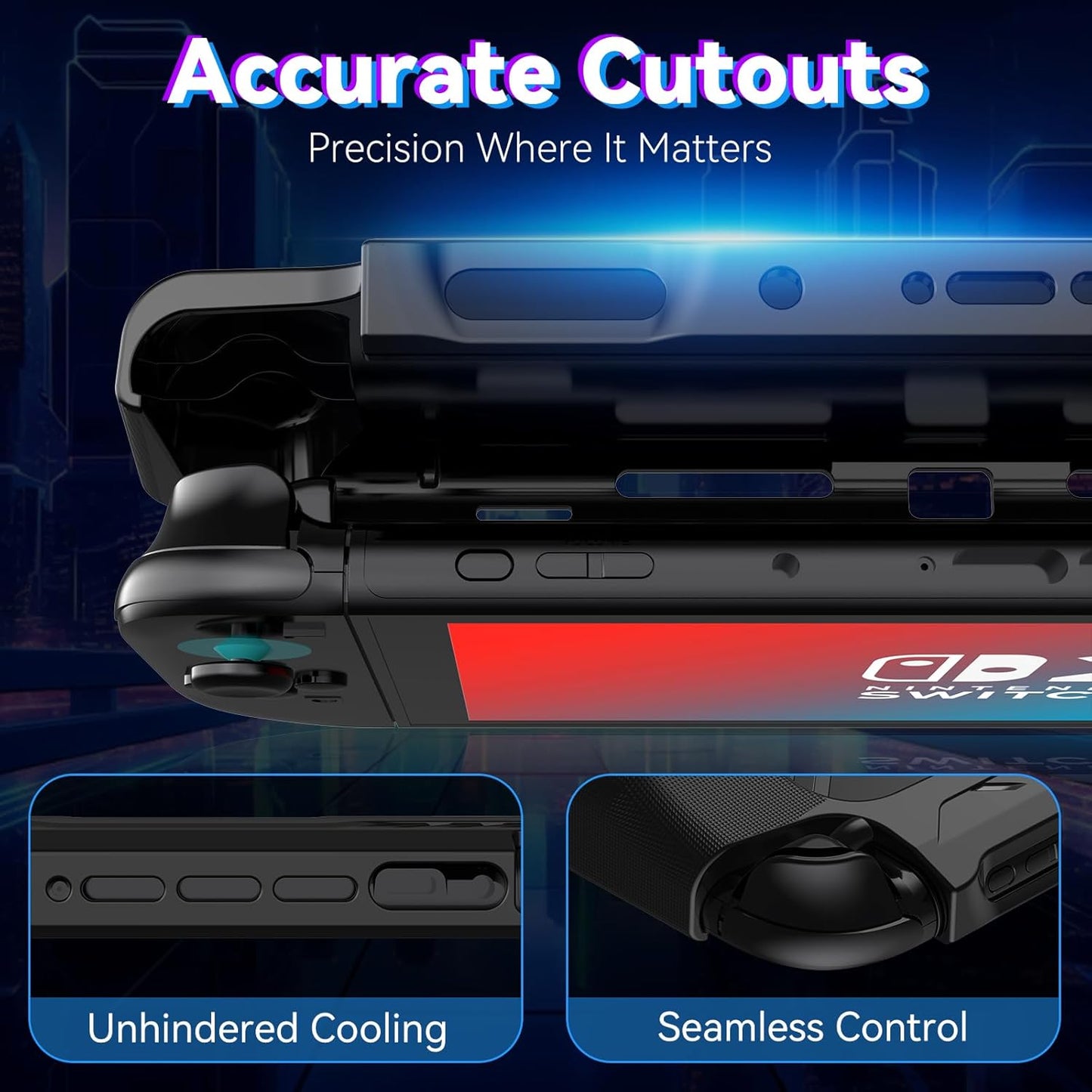 Nintendo Switch 2 Case 2025, TPU + PC 2 in 1 Cover Protector, Anti-Scratch, Shock-Absorption, Ergonomic Grip Design, Easy to Install for Nintendo Switch 2