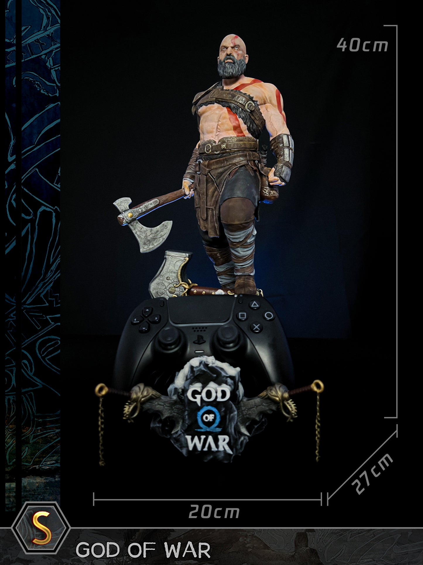 God of War Garage Kit Model Playstation 4/5, XBOX Game Controller Bracket