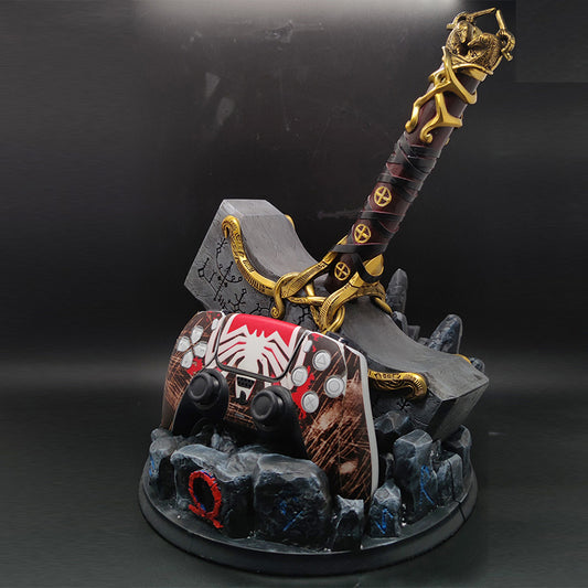 God of War: Ragnarök Mjolnir Garage Kit Model Playstation 4/5, XBOX Game Controller Bracket