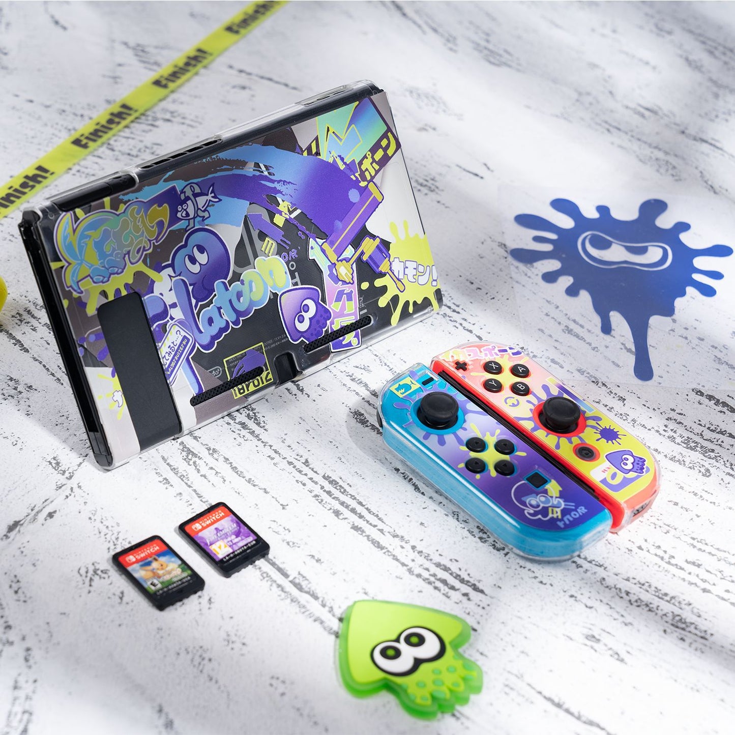Splatoon 3 Themed Nintendo Switch/Nintendo Switch OLED Case Set