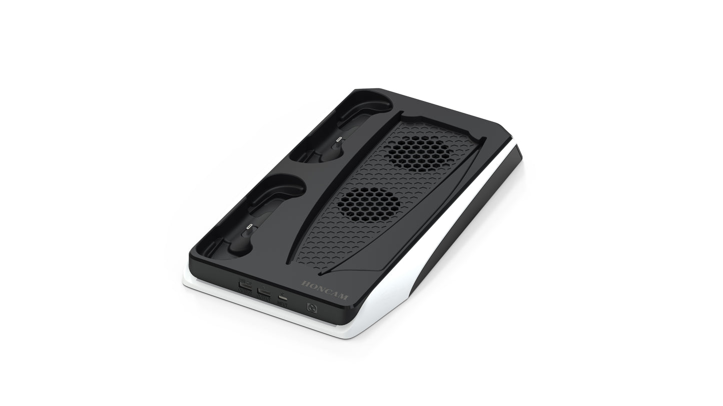 PlayStation 5 Cooling Fan and Dual Controller Charger Station Stand