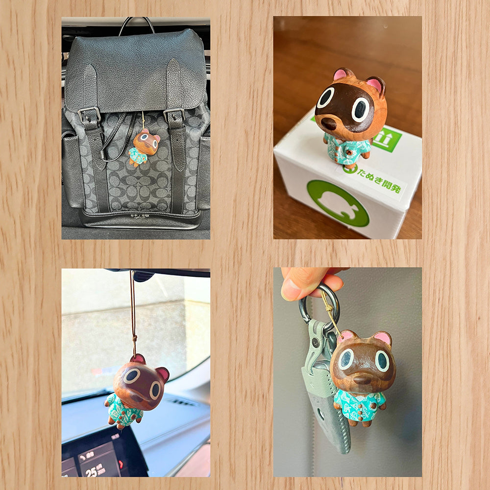 Animal Crossing wood carving model, natural high-quality wood, pure hand carving, collection-level quality