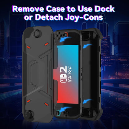 Nintendo Switch 2 Case 2025, TPU + PC 2 in 1 Cover Protector, Anti-Scratch, Shock-Absorption, Ergonomic Grip Design, Easy to Install for Nintendo Switch 2