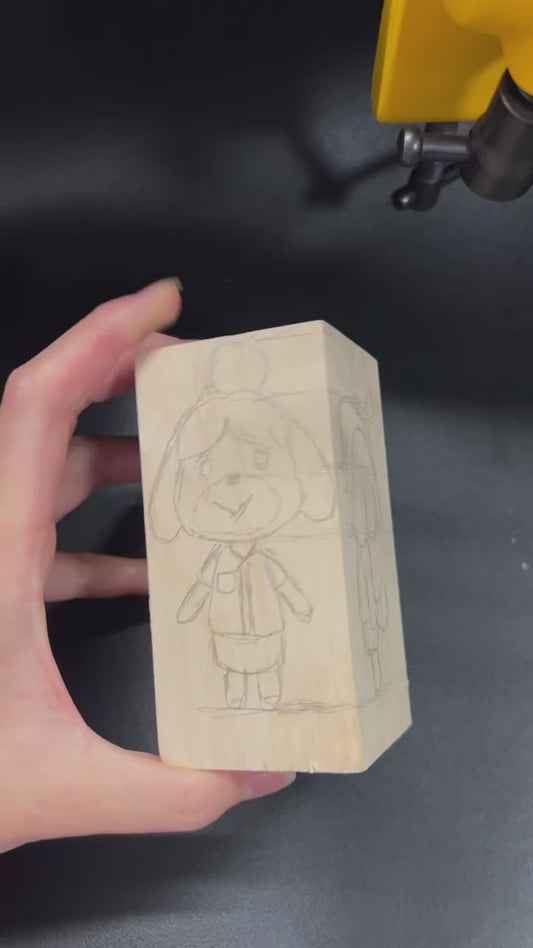 Animal Crossing wood carving model, natural high-quality wood, pure hand carving, collection-level quality